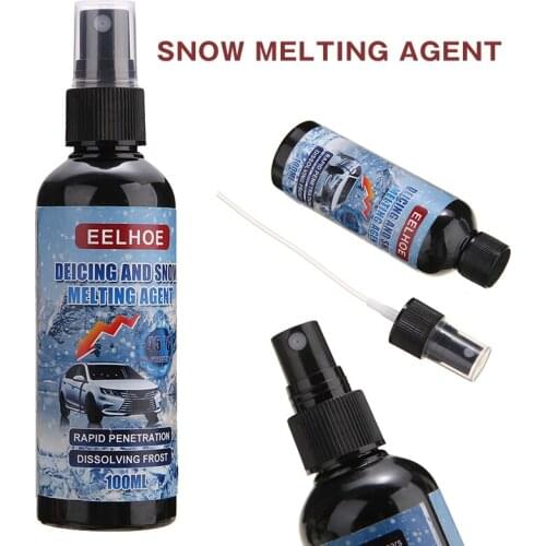 1pc 100ml Anti-freeze Car Melting Snow Agent Professional Auto Winter Window Glass Deicing Snow Melting Agent Deicing Spray Tool