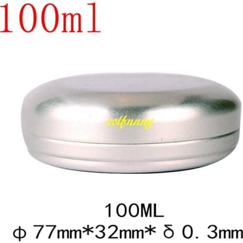 100pcs/lot 100ml Aluminum Jars Empty Cosmetic Metal aluminum soap box Tin earphone Containers