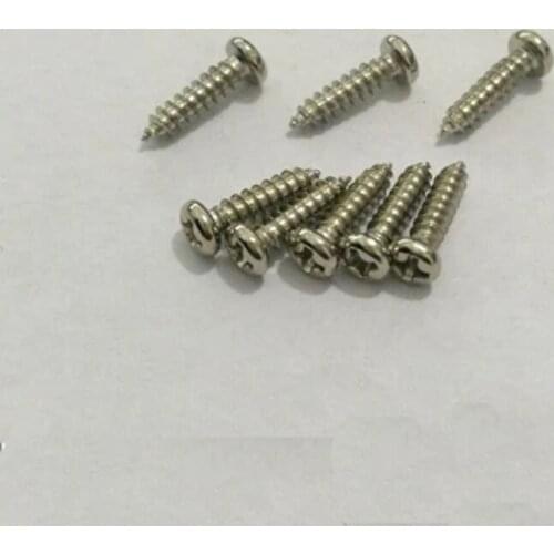 30pcs M2.3 Nickel plated GB845 Pan head Phillips screw Hardened self-tapping screws 4mm-16mm Length