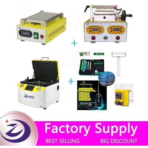 7inch Mini Set LCD Refurbish Machine LCD Touch Screen Repair Build-in Vacuum Laminator Machine Bubble Remover Mobile Phone Fix