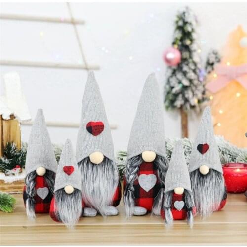 8 Pcs Mr and Mrs Christmas Decoration Handmade Gnomes Plush Elf Doll Gnome Dwarf Ornament Santa Swedish Figurines Wholesale X2