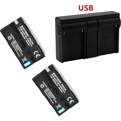 2pcs NP-F970 NP-F960 NPF960 NP F970 bateria batteries + Charger For Sony NP-F550 NP F770 F750 F960 F970