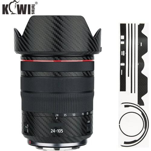 Anti-Slide Lens and Lens Hood Cover Carbon Fiber Skin Film For Canon RF 24-105mm F4L IS USM Lens & EW-83N Lens Hood 3M Sticker