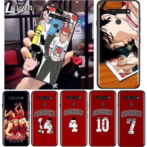 Slam Dunk Rukawa Maple for LG G8 G8S G8X V30 V35 V40 V50 V60 ThinQ Q60 K40 K50 K30 K41 K51 K61 K71 K92 Black Phone Case