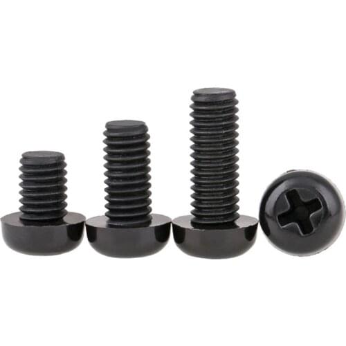 Threaded Black Nylon Plastic Phillips Pan Head Cross Round Screw Bolt M5 M6 M8