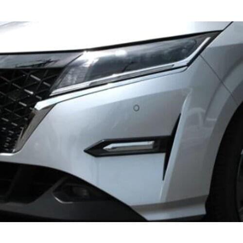 For Nissan Note 2021 2022 ABS Black car Side Air Vent Cover Trim Fender Sticker Car Air Vent Fender Cover Trim Stickers Styling