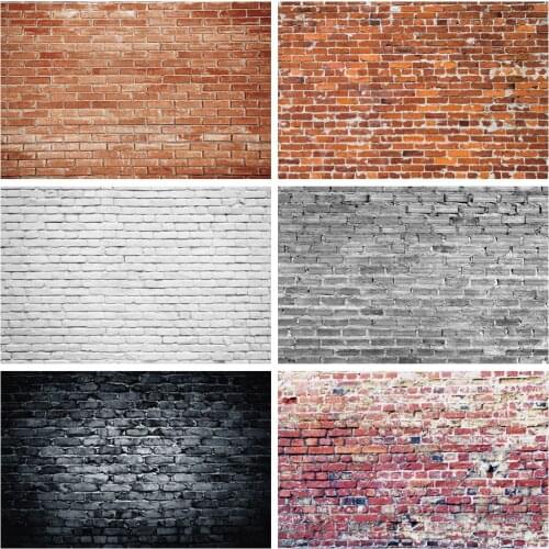 Laeacco Brick Wall Photo Backgrounds Retro Grunge Vintage Baby Portrait Photography Backdrops Birthday Photozone Photo Studio