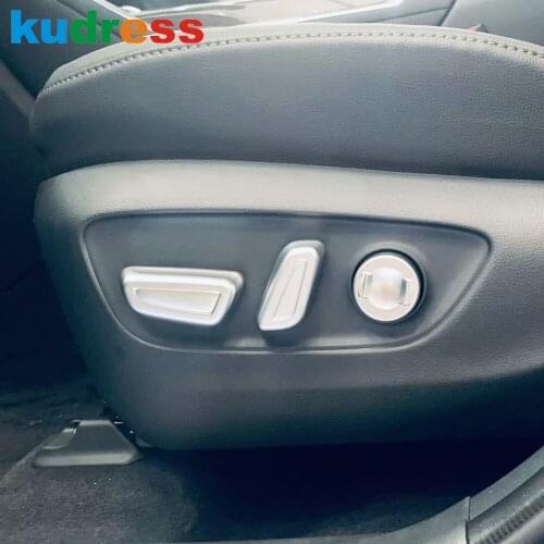For Toyota Highlander Hybrid 2021 2022 Carbon Fiber Style Seat Adjust Switch Button Cover Trim Car Interior Accessories 6pcs