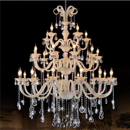 Crystal chandelier staircase long crystal handmade chandelier Villa Hotel hall large crystal chandelier lighting modern led lamp