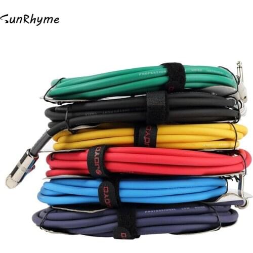 JOYO CM-12 Electric Guitar Bass Keyboard Cable 90 degree Shielded Mono 6.3mm Male Angled Metal Plug