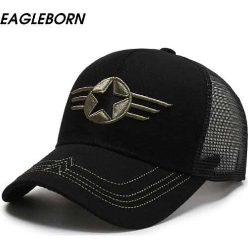 New Hat Men Camouflage Summer Sun Hat Baseball Cap Military Outdoor Sun Hat for Men Women Breathable Sun Hat Five-star Cap