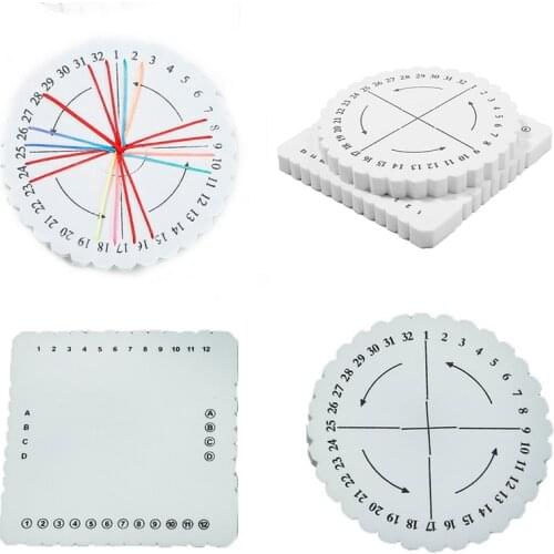 HOT! Round&Square Bracelet Knitting Kumihimo Disc Disk Tray Braided Rope Knot Knitting Weaving Jewelry Desgin Board