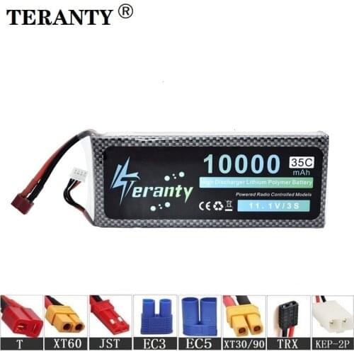 High discharge 3s 11.1v 10000mAh Lipo Battery For RC Drone Helicopter Car Boat Quadcopter Spare Parts 35C 11.1v Lithium battery