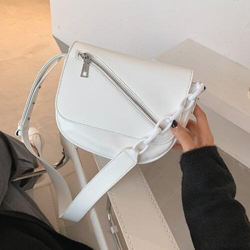 Small PU Leather Saddle Bags For Women 2020 Fashion Shoulder Handbags Female Travel Crossbody Bags Designer Hand bag
