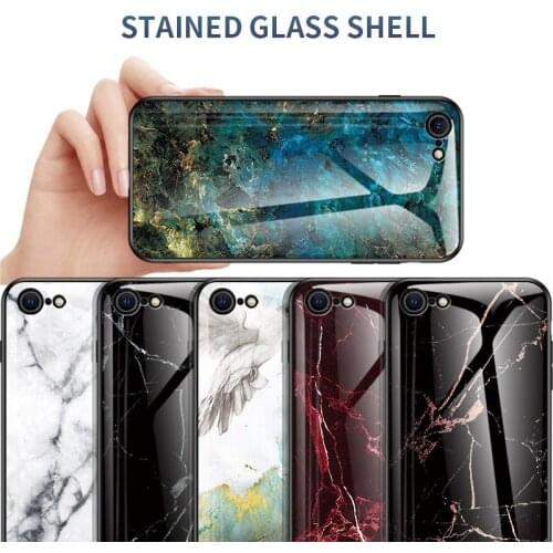 Marble Tempered Glass Phone Case For iPhone 11 Pro Max SE2020 Back Cover Coque For iPhone XS MAX XR X 8 7 6S Plus Anti-fall Case