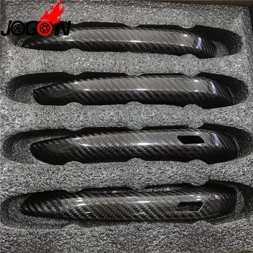 100% Dry Carbon Fiber Door Handle Cover Trim For Porsche Cayenne 958 Turbo S Sport Coupe 4-Door 2018 2019