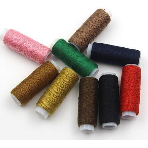 10pcs Strong Polyester Thread 50m Jeans Overlocking Sewing Threads Machine Sewing Hand Stitching Crafts Supply Thread 16 Colors