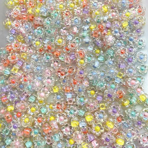 NEW 30pcs 12mm Colour Acrylic Sunflowers Beads Loose Spacer Beads for Jewelry Making DIY Handmade Accessories (Hole:3.0mm)