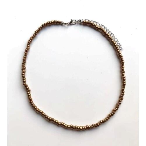 New Design Bohemian glass bead spring and summer necklaces women fashion jewelry wholesale