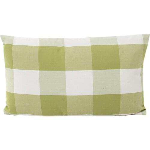 New green plaid striped home sofa car cushion covers 30*50cm without inner cotton polyester square lattice home pillow cover X75