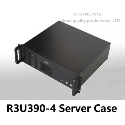 R3U390-4 ITX Motherboard 4 Hot Pluggabel USB3.0 LCD Display 3U Server Computer Case