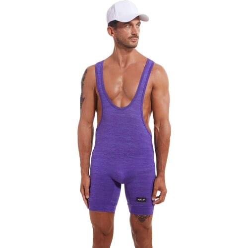 Sexy Men Undershirts Leotard Seamless Sports Fitness Bodysuits Shorts Pajamas Slip Homme Underwear Singlet Jumpsuits