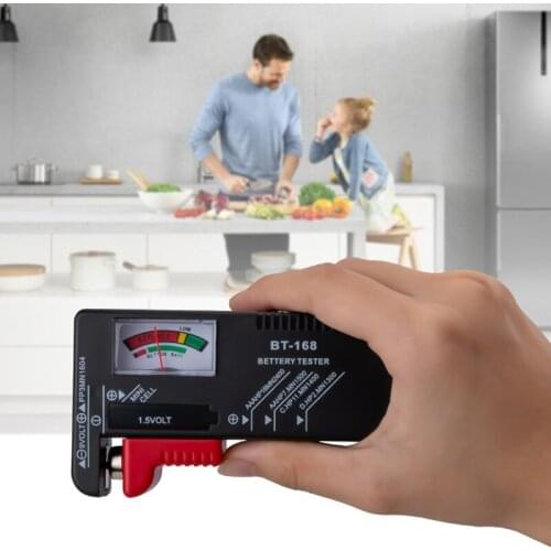 BT-168 Battery Tester Universal Battery Storage Checker for AA AAA C D 9V 1.5V Button Cell Batteries Battery Storage Boxes