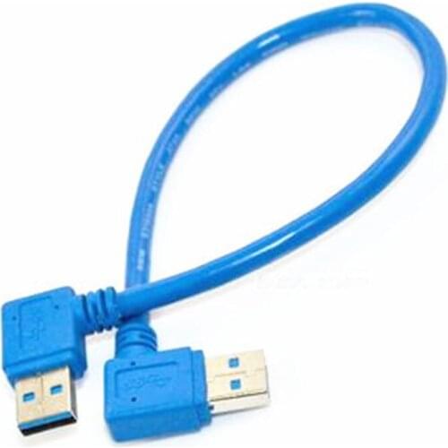 30cm USB 3.0 A male 90 degree right angle to A plug right angled extension Cable