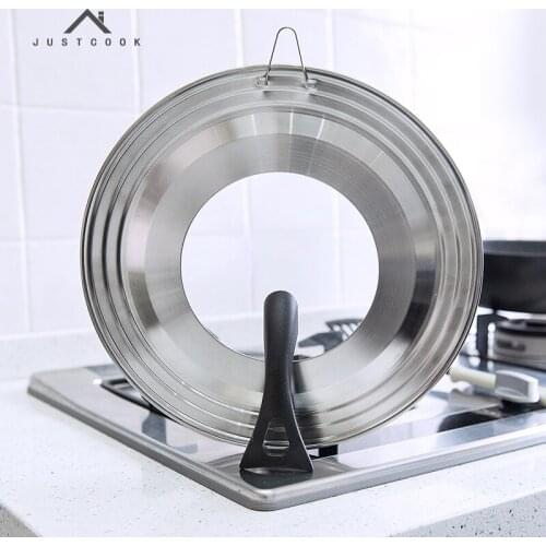 Janpense visual stainless steel glass lid pot steamer cover wok see-through saucepan skillet kitchen cookware 16-28cm