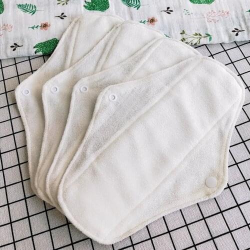 Waterproof PUL printed regular flow reusable Mama pads, super soft day use cloth menstrual pads with organic bamboo inner