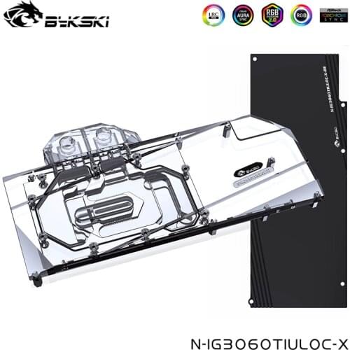 Bykski GPU Water Block For Colorful iGame RTX 3060Ti Advanced /Ultra OC Graphics Card ,VGA Watercooler,N-IG3060TIULOC-X