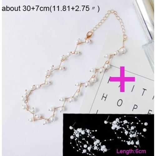 Jewelry Sets Wedding Necklace Earrings Colorful Bridal Imitation Pearl necklace For Women Elegant Party Gift Fashion Costume