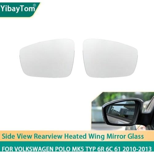 Excellent Side View Rearview Heated Wing Replacement Mirror Glass For Volkswagen Polo Mk5 Typ 6R 6C 61 2010-2013 car accessories
