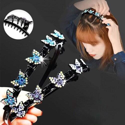 CN Black Braider Hairband Air Weave Head Hoop Styling Tool Women Sports Headband Women Girl Weave Head Hoop Hair Accessories