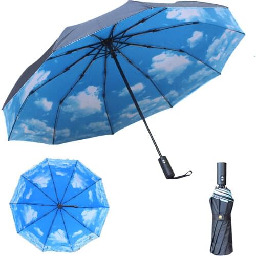 Umbrella Windproof Automatic Folding Men Car Luxury Women Large Business Umbrella Parasol Double 10K Umbrellas