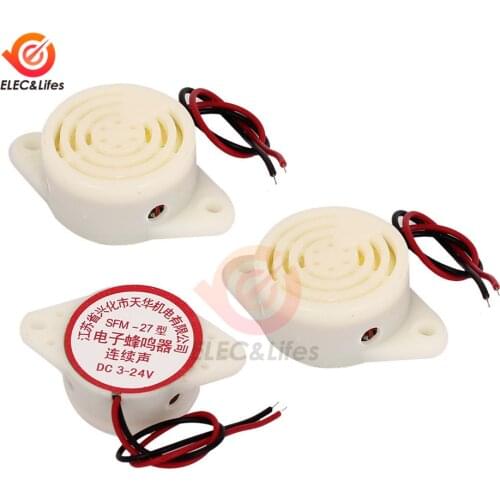 1Pcs DC 3-24V SFM-27 90DB Intermittent Beep Alarm Electronic Buzzer Sounder