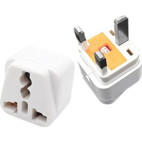 10pcs/Lot Universal Travel Adapter Fuse US AU EU to UK Plug AC Power Socket Converter Ireland Pakistan Singapore