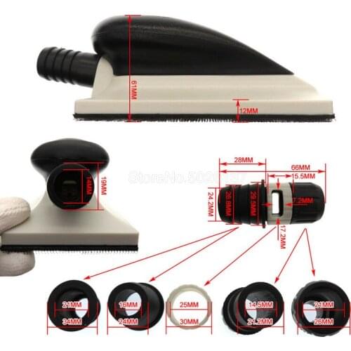 125X70MM Dry Wall Polishing Vacuum Hand Sanding Block Dust-free Hook And Loop Abrasive Sandpaper Holder Dust-free Multi Hole