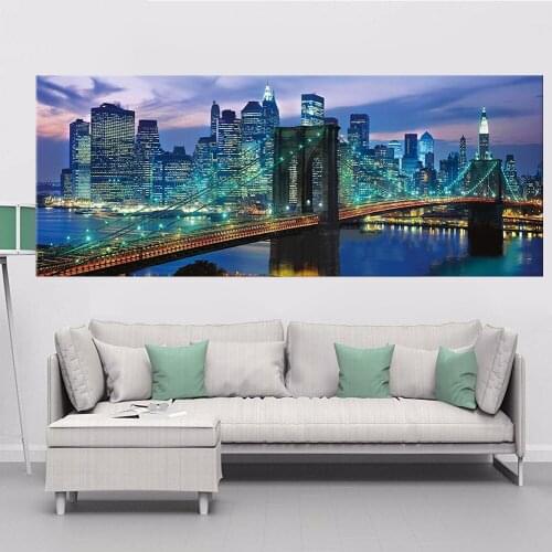 240x80cm Famous Brooklyn Architecture diamond painting of rhinestone embroidery diamond mosaic full round square 5d home art