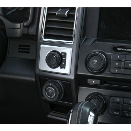 ABS Four-wheel Drive System Switch Frame Cover Trim Sticker for Ford F150 2015+ Car Accessories Interior Decoration Brand New