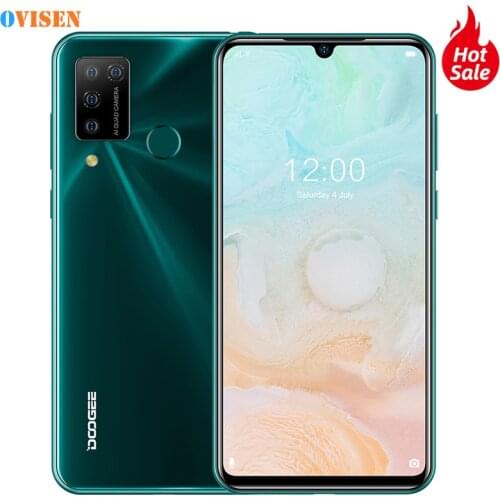 DOOGEE N20 Pro 6GB+128GB Quad Camera Mobile Phones Helio P60 Octa Core Global Version 6.3" FHD+ Android 10 OS Smartphone
