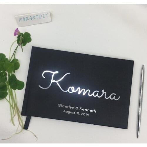 Custom A5 Name And Date Wedding Guest Book Personalized Wedding Guestbook, Wedding Album, Gift for Couple Rustic Wedding Gift