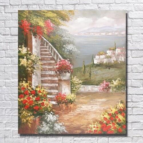 1Peices Hand Painted Oil Painting On Canvas Beautiful Scenery Oil Painting Living Room Wall Pictures no Framed Canvas Art