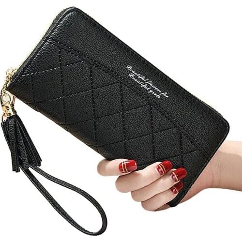 Tassels Zipper Women Wallets Coin Purse Cards ID Holder Long Woman Wallet Wristlet Money Bags Pocket Lady Purses Handbags Bag