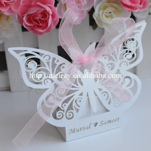 Laser cut wedding favor box baby shower candy box candy chocolate box