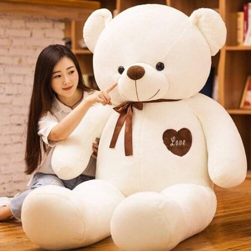Hot Sale 80-200cm Bear Plush Toys Soft Animal Bear Teddy Coat Birthday Gift for Children Kids Valentines Gift for Girls