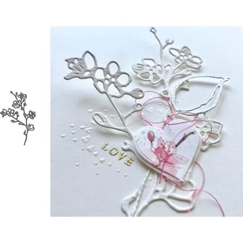 Metal cutting dies cherry blossom branch cut die mold Scrapbook cards making paper craft knife mould dies new 2019 diecuts