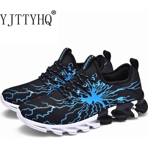 New Men Sneakers Men Women Lightning Running Shoes Mens Flats Sport Shoes Breathable Walking Shoes Featured Male Shoes Green 42