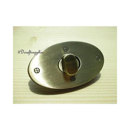 Turn lock wallet purse locks twist-locks Purse Flip Locks oval anti brass E66