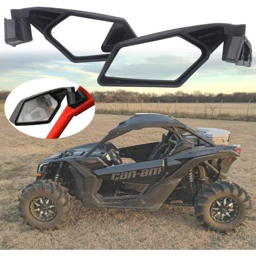 UTV Rearview Adjustable 4x4 Racing Side Mirrors Set for Can-Am Maverick X3 & MAX SSP for Suzuki King Quad 450 Quad 2017-2019